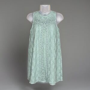 Jolt Tunic Top‎ Women S Aqua Lace Boho Cottagecore Fairy Romantic Chic Festival